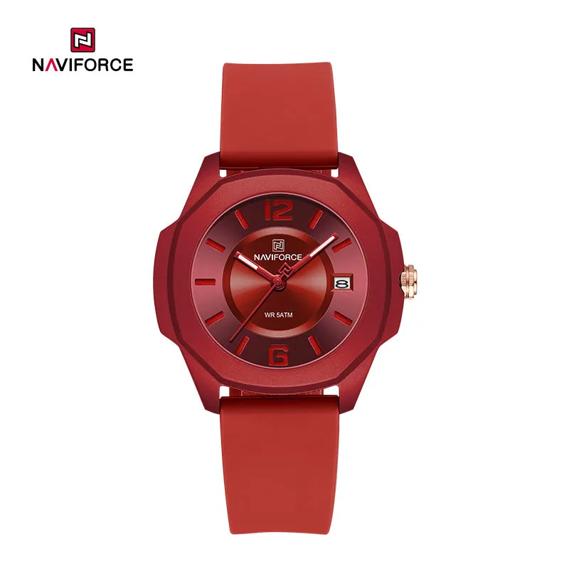 NAVIFORCE NF7107 5ATM Waterproof Stylish Women’s Luminous Sports Watch with Silicone Strap