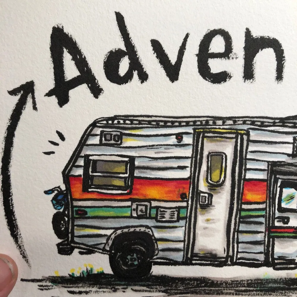 Original Drawing, Adventure Mobile