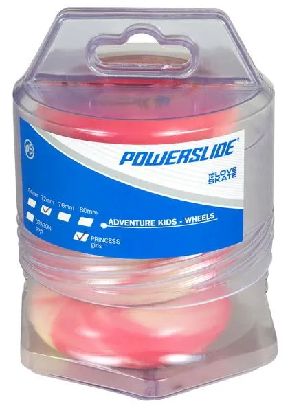 Powerslide Princess Girls 64mm 80a  4 Pack