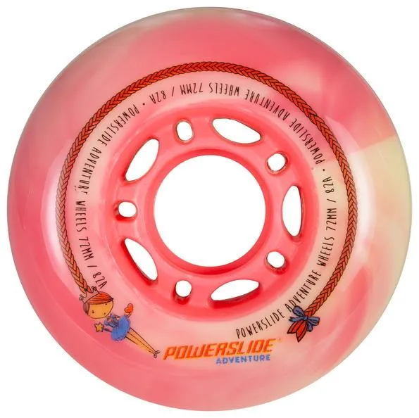 Powerslide Princess Girls 64mm 80a  4 Pack