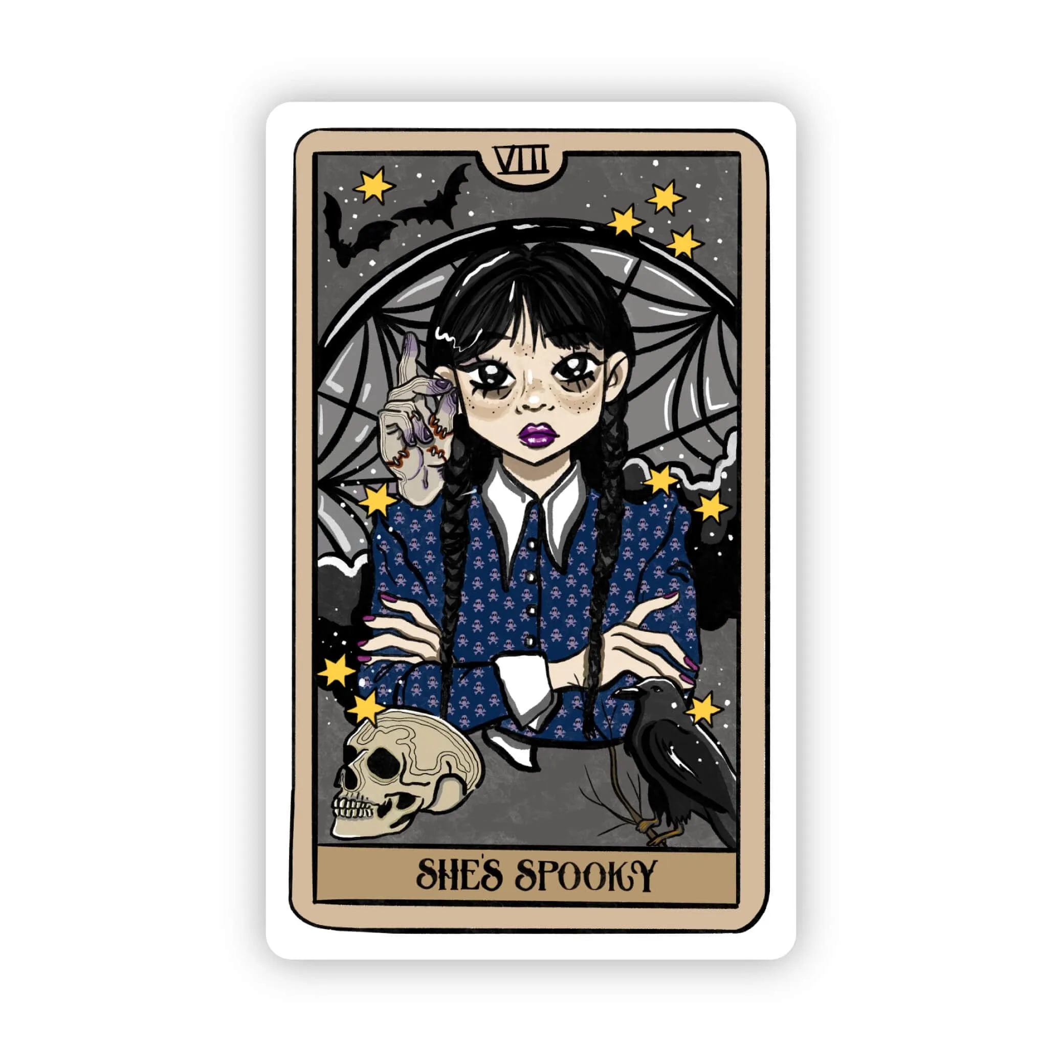 "She's Spooky" Tarot Card Vinyl Sticker