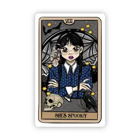 "She's Spooky" Tarot Card Vinyl Sticker