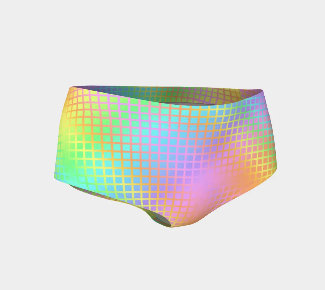 Rainbow Grid Booty Short