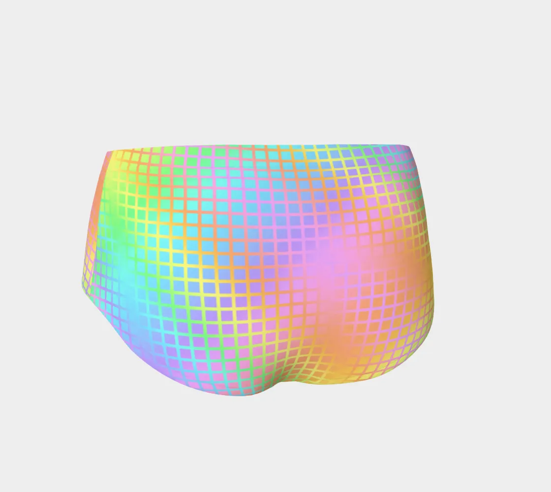 Rainbow Grid Booty Short