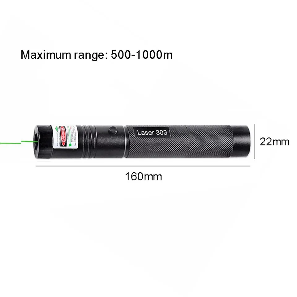 Rechargeable Green Laser Pointer 303 Party Pen Disco Light 5 Mile   Battery