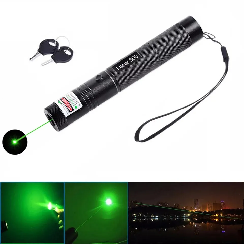 Rechargeable Green Laser Pointer 303 Party Pen Disco Light 5 Mile   Battery