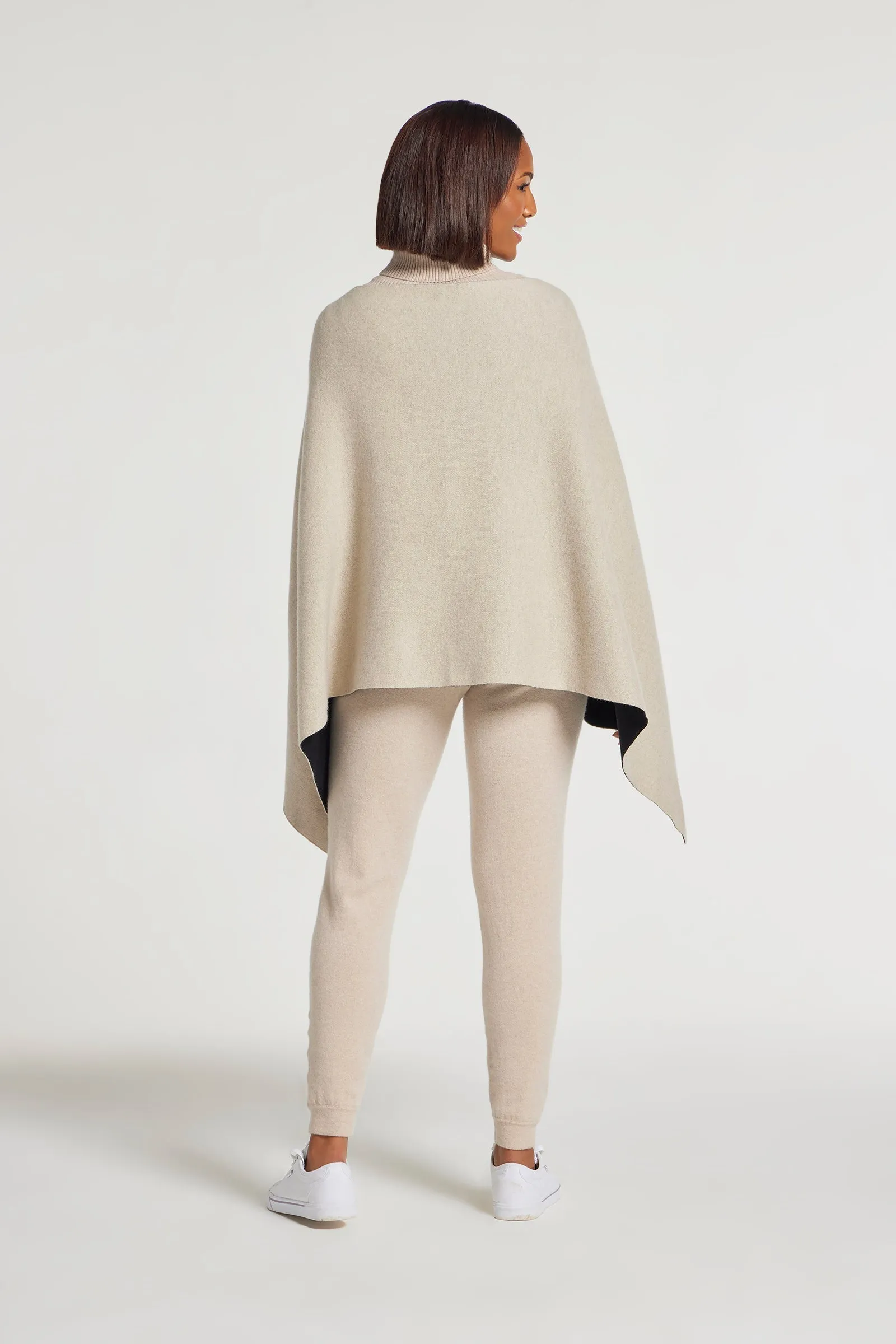 Sade Reversible Cashmere Poncho