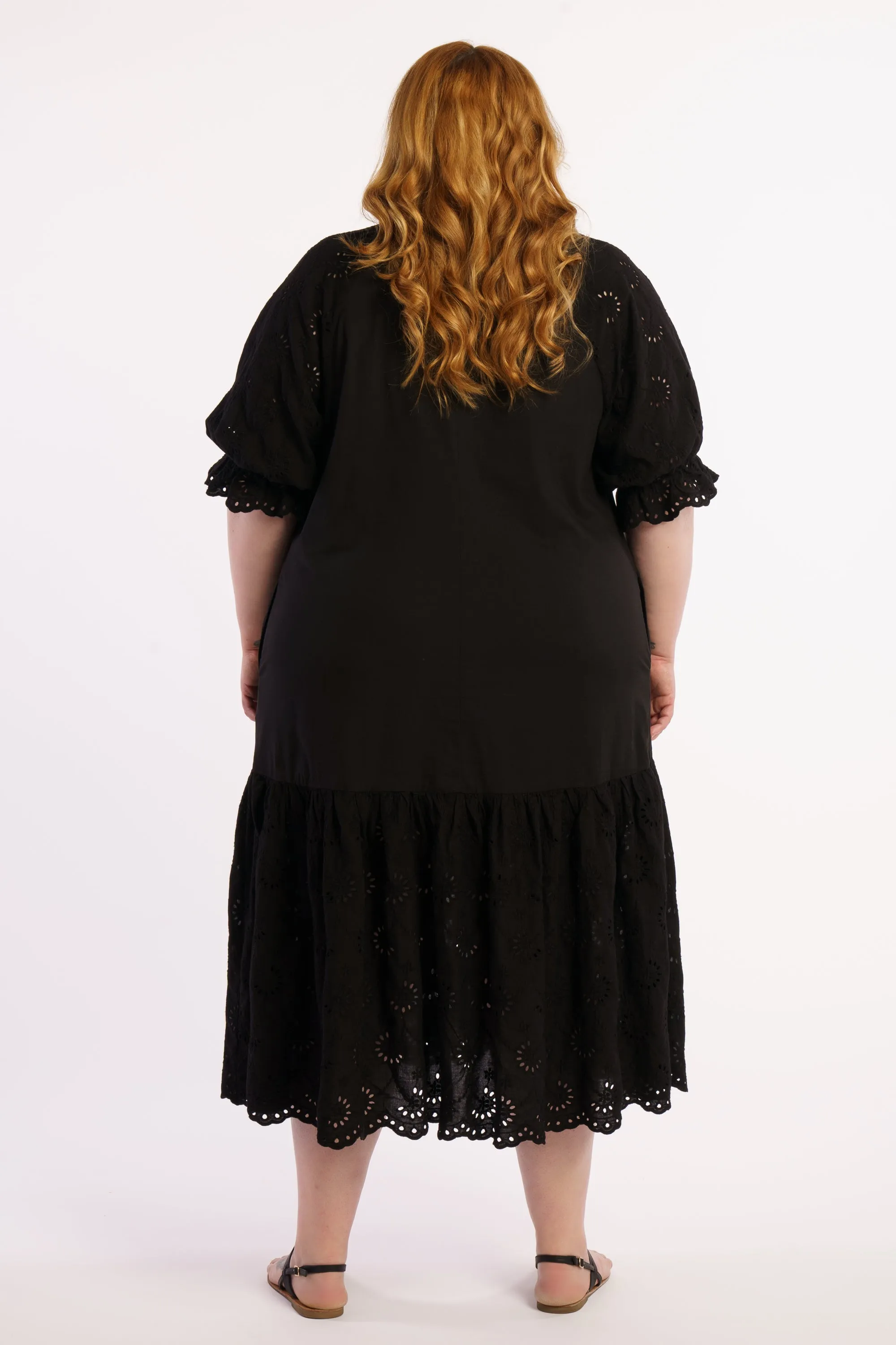 Summer Breeze Broidery Dress - Black - FINAL SALE - LAST ONES -  S (14/16)