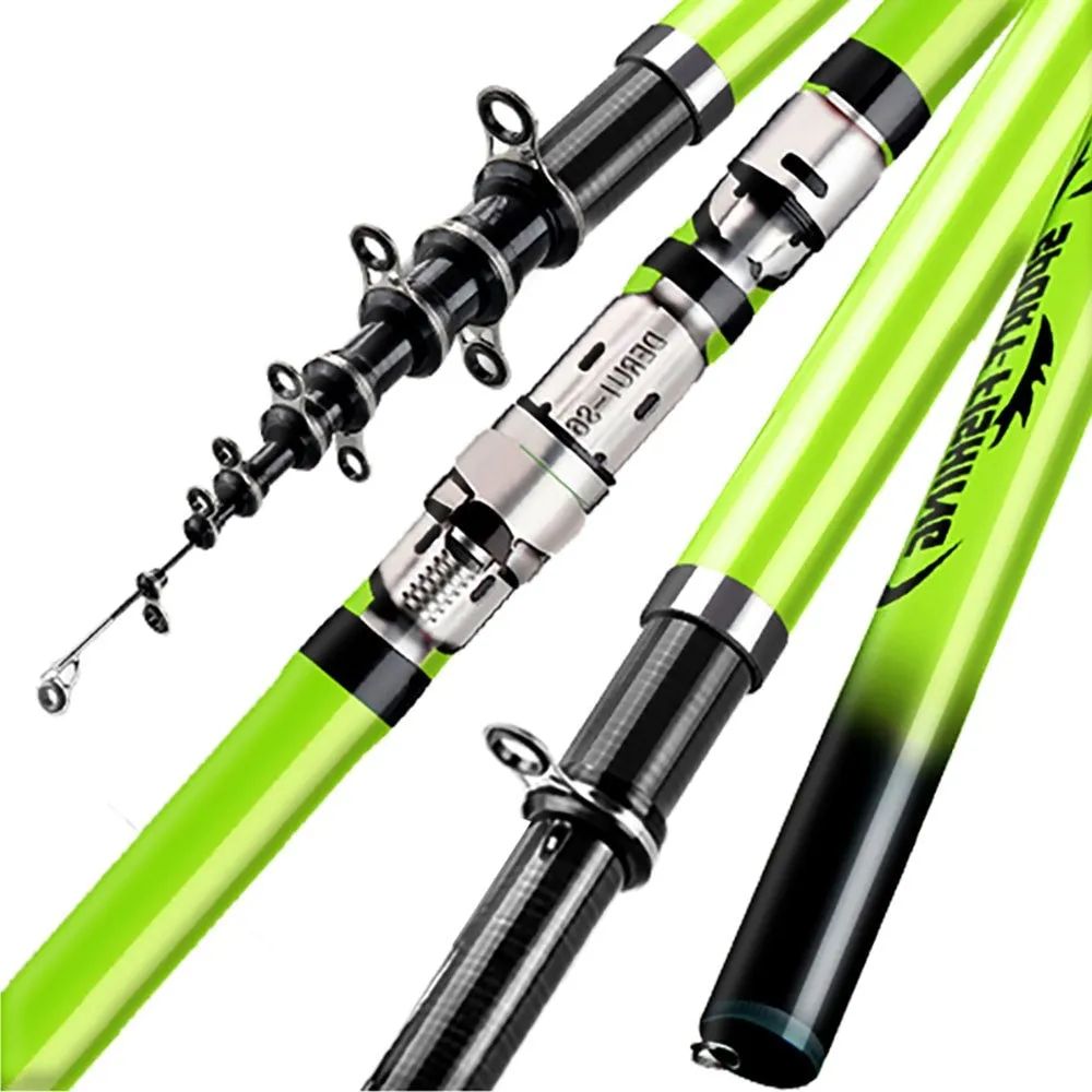 Telescopic Fishing Pole Durable High Density Carbon Antiskid Handle