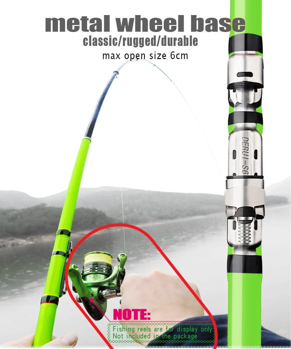 Telescopic Fishing Pole Durable High Density Carbon Antiskid Handle