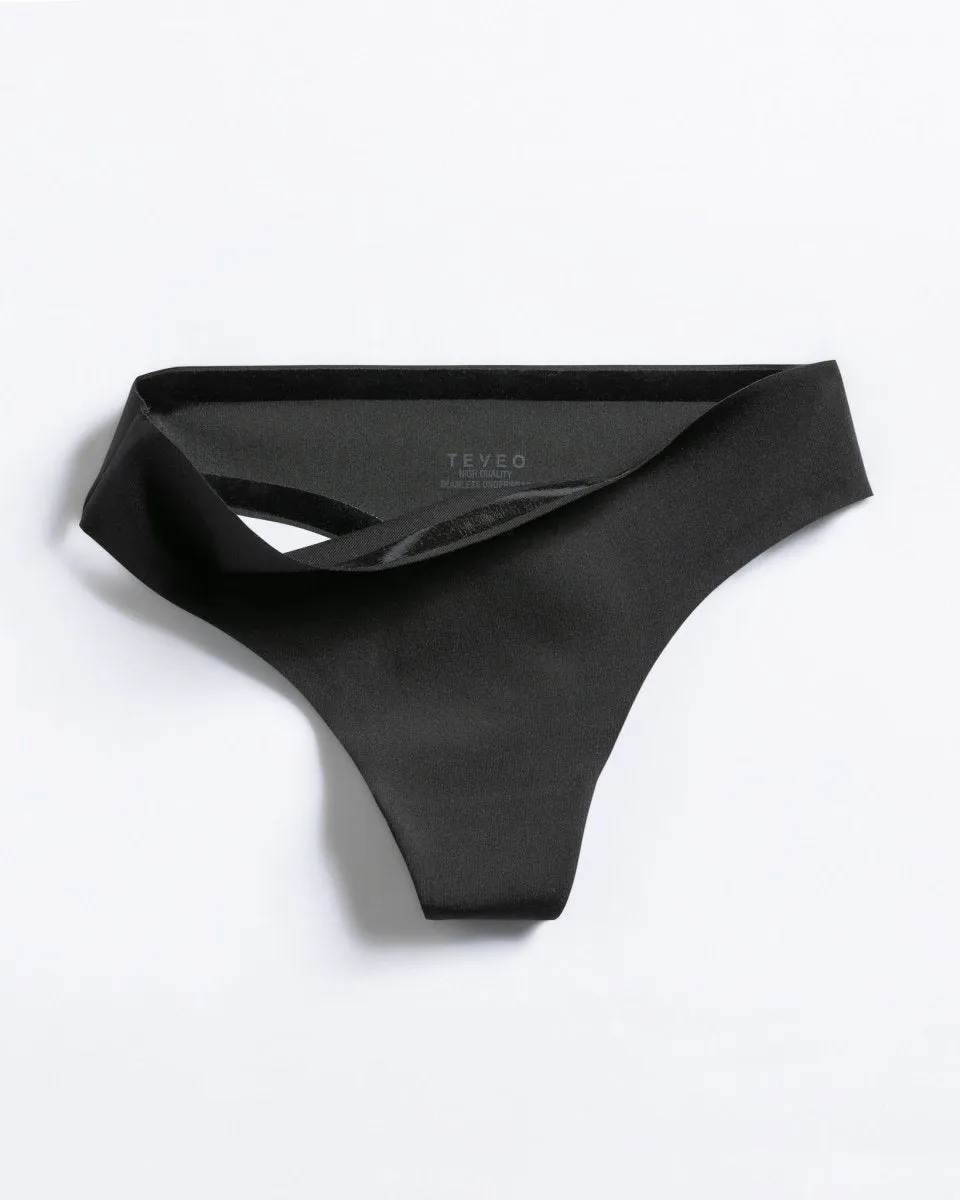 TEVEO Seamless Tanga (5er) "Schwarz"