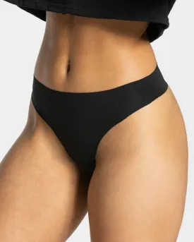 TEVEO Seamless Tanga (5er) "Schwarz"