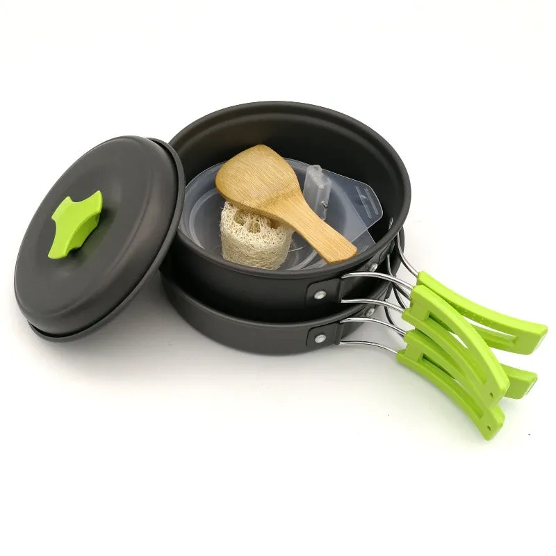 Wautton Camping Cookware Kit Pan and Pot for 1-2 person