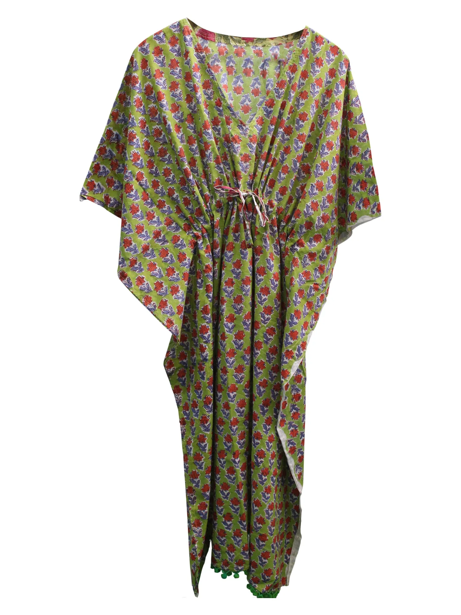 Women Wear Long Cotton Dress Caftan Gown Hippie Bohemian Wear Indian