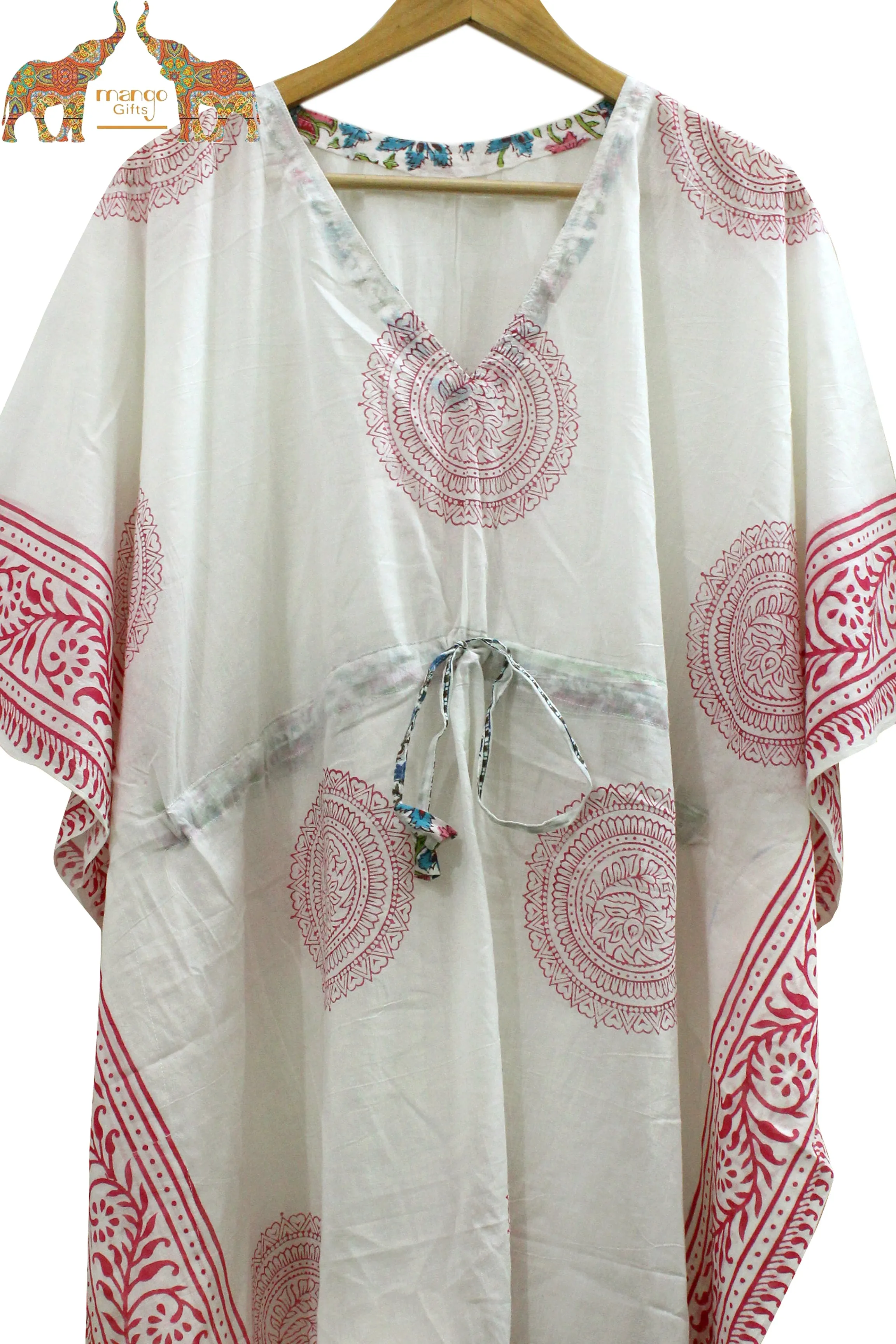 Women Wear Long Cotton Dress Caftan Gown Hippie Bohemian Wear Indian