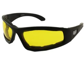 Yellow Lens Fat Skeleton Wyoming Wide Fit EVA Foam Padded