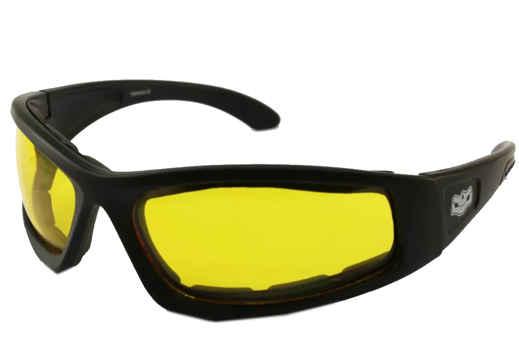 Yellow Lens Fat Skeleton Wyoming Wide Fit EVA Foam Padded